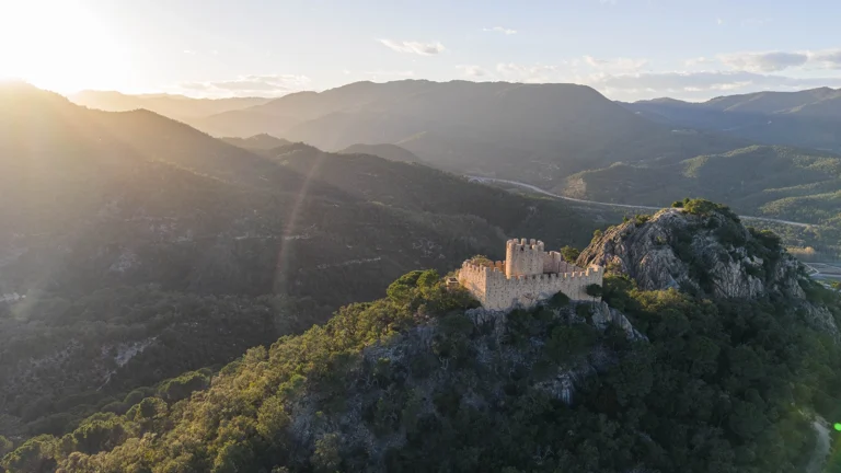 Enselva't. Castell de Farners i Ermita de la mare de Déu de Farners.