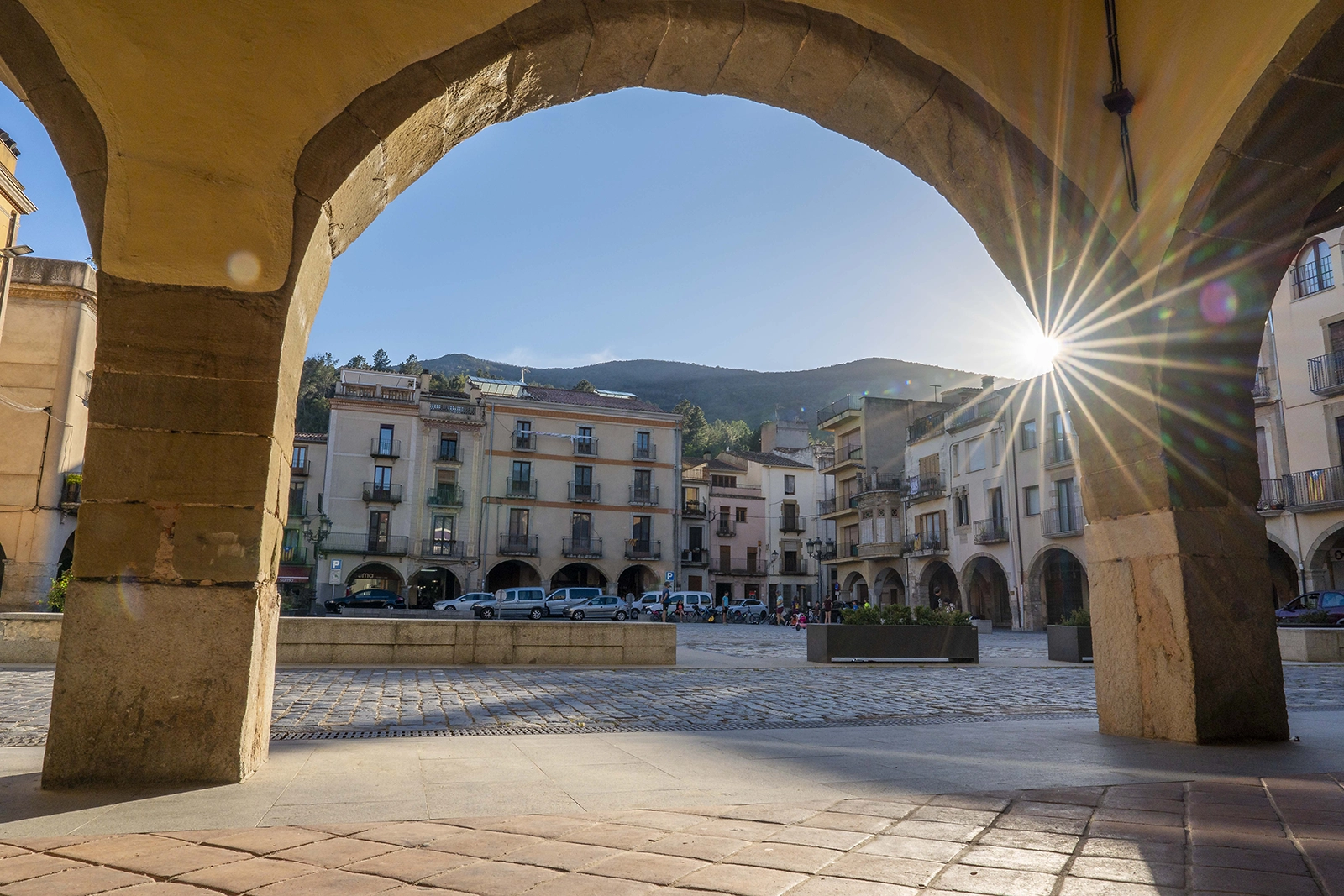 Enselva't. Plaça de la Vila (Amer)