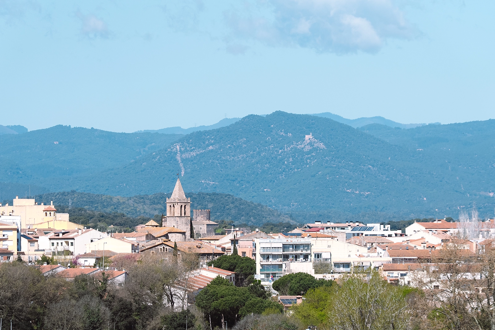 Enselva't. Panoràmica de Mçanet de la Selva.