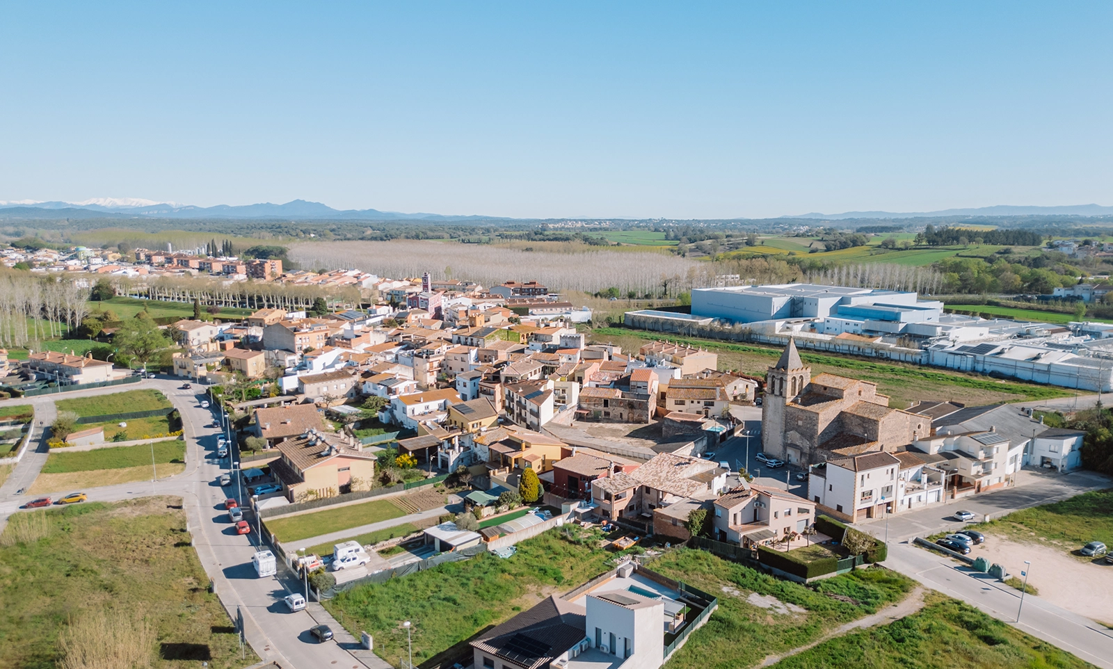 Enselva't. Panoràmica de Riudarenes.