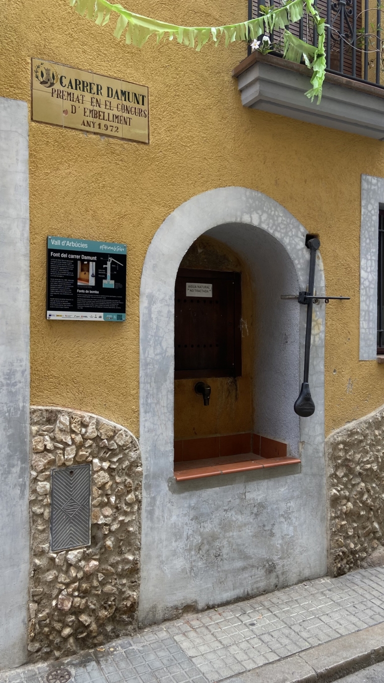 Enselva't. Font bomba del carrer Damunt (Arbúcies)